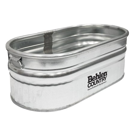 Behlen Country Shallow Utility Tank with Handle, 28 gal, Steel, Galvanized 50140068
