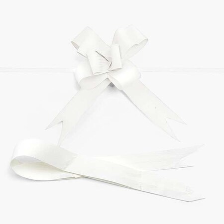 Nashville Wraps 4 White Textured Poly Butterfly Pull Bows, 25PK 14TWH