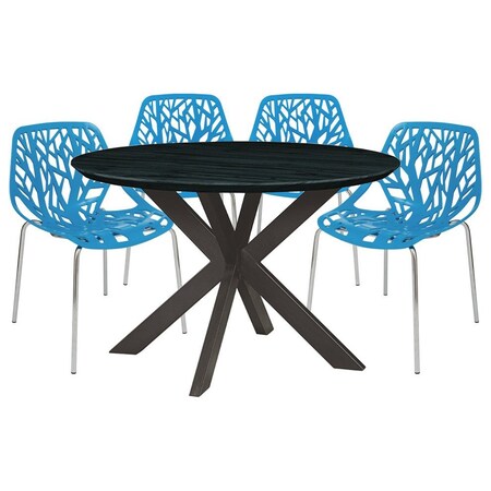 Leisuremod 47 in W, 30 in L, MDF/Plastic/Metal, Blue RTX47AC16BU4