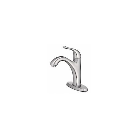 Homepointe Lavatory Faucet With Plastic Pop-Up, Single Lever, PVD Chrome 242097