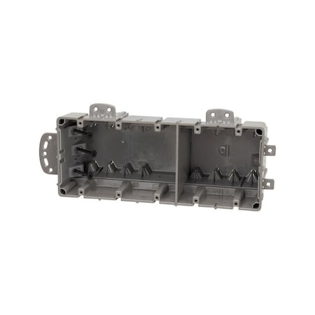 Madison Electric Smart Box Rectangle PVC 5 gang Electrical Box Gray MSBMMT5G