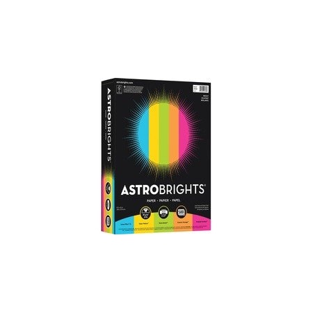 Astrobrights Color Paper -"Bright" Assortment, 24lb, 8.5 x 11, 500PK 99608