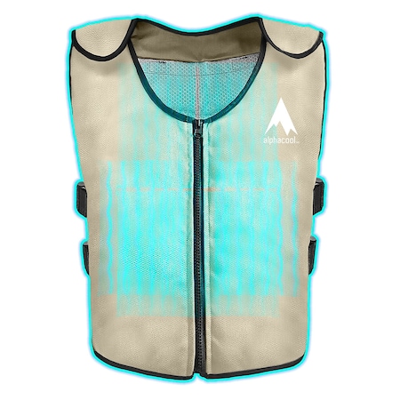 Alphacool Arctic Self-Fill Ice Vest with Self-Fill Reusable Ice Packs - Khaki 810058856555