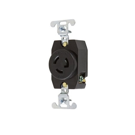 Legrand LockingReceptacle, 15A, 2hp, 277VAC, Black 4760