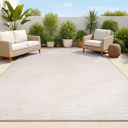 Jonathan Y Ethan Modern Flatweave Solid Light Gray 3 ft. x 5 ft. Indoor/Outdoor Area Rug TSN100E-3