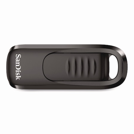 Sandisk Ultra Slider USB 3.2 Type C Flash Drive, 256 GB, Black SDCZ480256GA46
