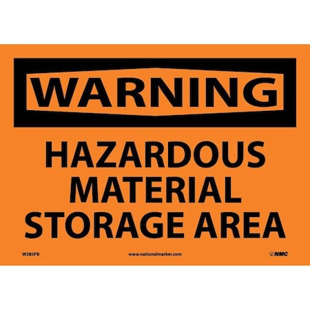 Nmc Warning Hazardous Material Storage Area Sign, W285PB W285PB