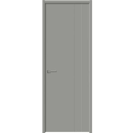 Sartodoors Interior Solid French Door 32 x 84 inches, BASIC 0111 Dove Grey, Single Regular Panel Frame Handle BASIC0111ID-MAG-3284
