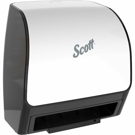 Scott Electronic Slimroll Towel Dispenser, White, for Scott Orange Core Towels, 11.8" x 12.35" x 7.25" 47259