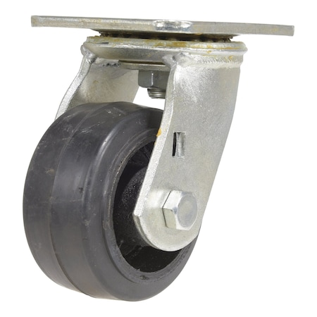 Vestil Rubber Swivel Caster 4 In. Diameter x 2 In. Width 396 Lb. Capacity Black CST-VE-4X2MR-S