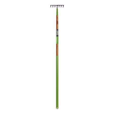 Ames 7-Tine Rake, Welded Steel, Hardwood Handle, Cushion Grip 2916200