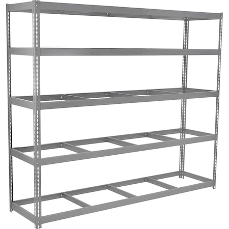 Global Industrial 5 Shelf, Standard Duty Boltless Shelving, Starter, 96"W x 30"D x 96"H, No Deck B3170778