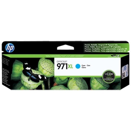 Hp 971XL (CN626AM) High Yield Cyan Original Ink Cartridge (6,600 Yield) CN626AM