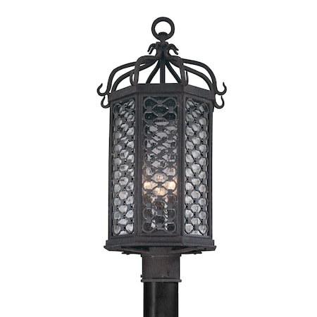 Troy Lighting Los Olivos 3 Light Post 11.75 In. Textured Iron P2375-TRN