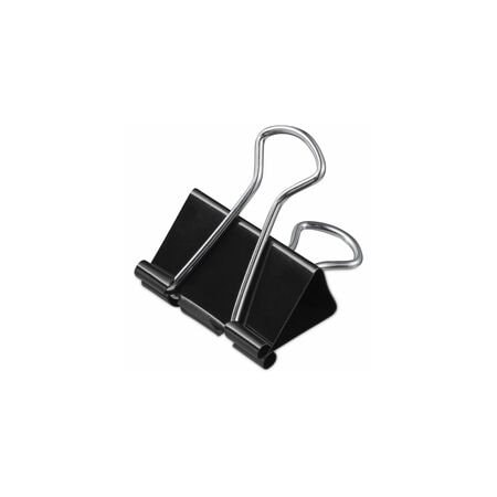 Universal One Binder Clip, Black; Silver, 0.63" W, 36PK UNVAA015A-B12