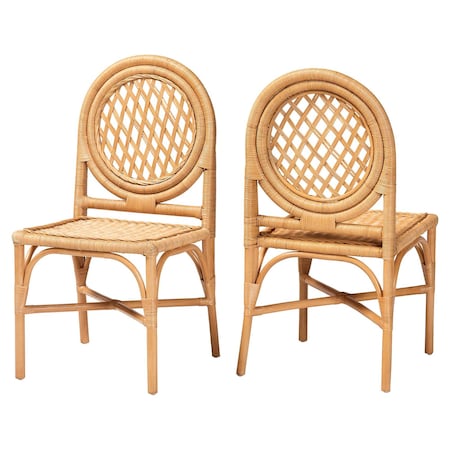 Bali & Pari Oxford Natural Rattan Dining Chair 260-2PC-14176-ZORO