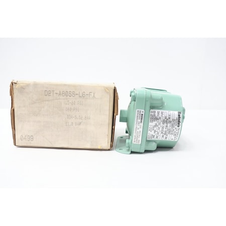Barksdale PRESSURE/VACUUM ACTUATED SWITCH 1/4IN 160PSI 480V-AC D2T-A80SS-L6-FX