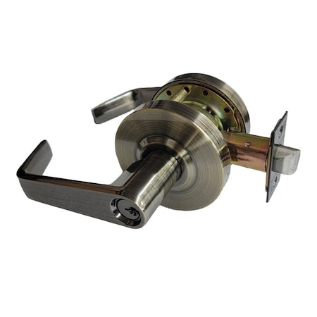 Ecs Hardware Commercial Lever Set Handle, 2-3/4 Standard Backset, Antique Brass, Entrance, Grade 2 ECSH-CL201-AB-ET