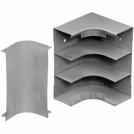 Hubbell Wiring Device-Kellems Internal Elbow Raceway, HBL6750 Series, 4.74 in W, 6.75 in H, 4.74 in L, Gray HBL6717DFOGY