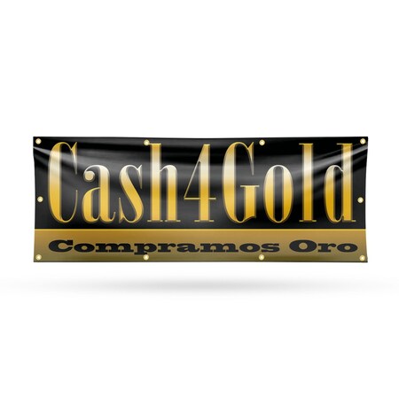 Signmission Cash4Gold Compramos Oro, 36 Inch x 96 Inch, Vinyl Banner B-96-30507