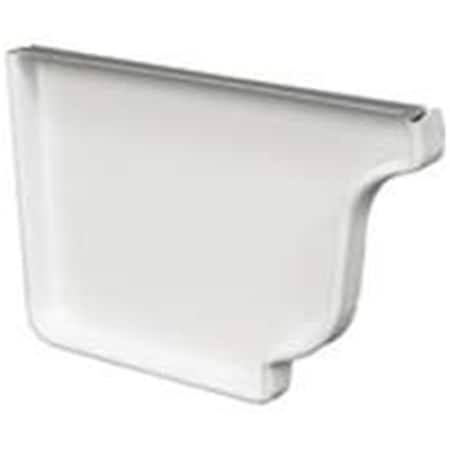 Amerimax Home Products 27005 White Aluminum Left Gutter Endcap  5 In. 6458939
