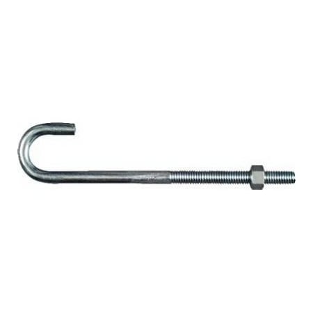 National Hardware 38x7 Zinc J Bolt, 10PK N232-967