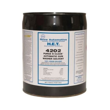 Grow Automotive Purge & Clean Automatic Gun Washer Solvent, 5 Gallon Pail 4202/PL