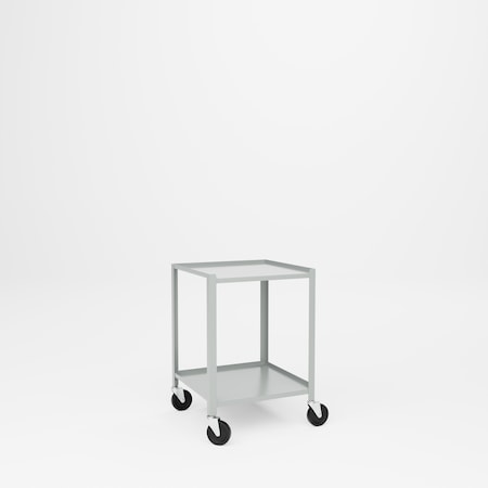 Pucel Two Shelf Utility Table, 23 in W x 24 in D x 34 in H, Black TU-2324-2-C5