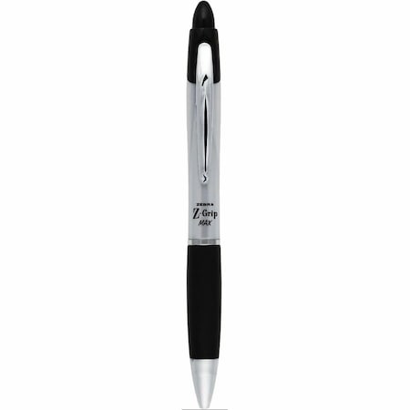 Zebra Pen Pen, Z-Grip Max, Bp, Rt, 1.0, Bk, PK12 22410