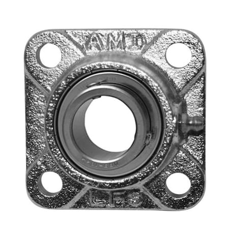 Ami Bearings SINGLE ROW BALL BEARING - 5/8in STAINLESS NAR SET SCREW NICKEL 4-BOLT FLANGE MBLF2-10NP