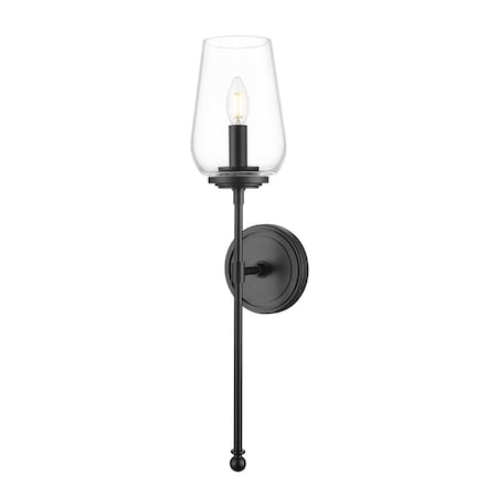 Z-Lite Dominique Matte Black 1 Light Wall Sconce 2012-1S-MB