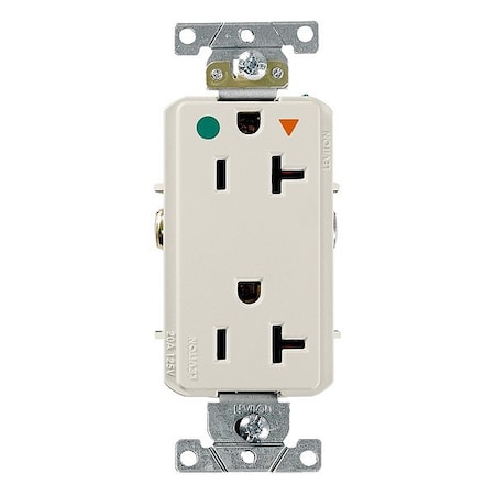 Leviton DPl HG/IG Rec 20A 125V Self-Gr LtAl D8300-IGT