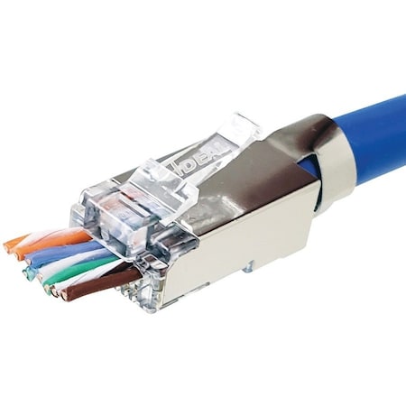 Ideal CAT6A/6/5e Shielded Feed-Thru - 25 - RJ-45 Network Male - Shielding - Metallic 85-368