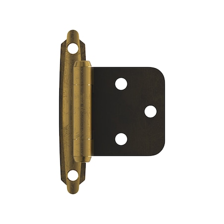 Amerock Variable Overlay Self-Closing, Face Mount Antique Brass Hinge - 1 Pair BPR3429AE