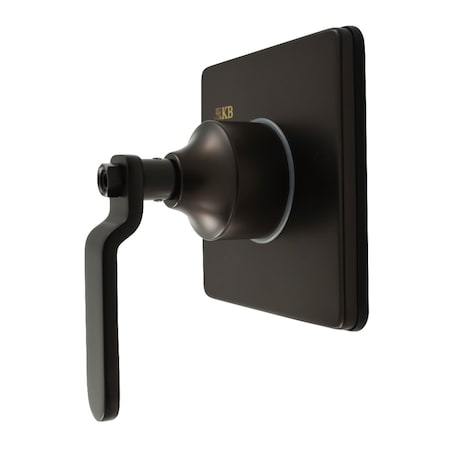 Kingston Brass Single-Handle Three-Way Diverter Valve with Square Trim Kit, Oil Rubbed Bronze KS3045KL
