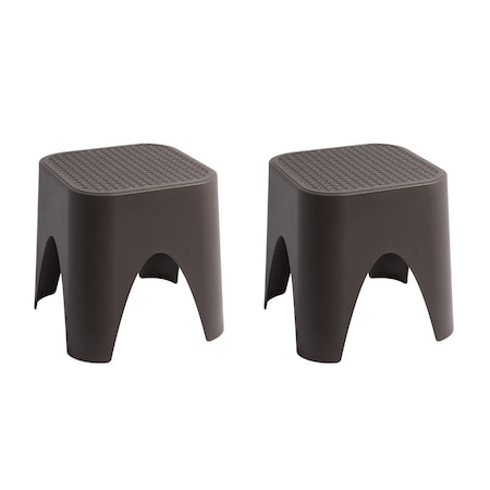 Lagoon Mallorca Stackable Rattan Top Side Table/Ottoman, 2PK 7033N3-ASLGS