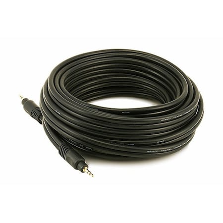 Monoprice A/V Cable, 3.5mm M/M cable, Black, 25ft 5581
