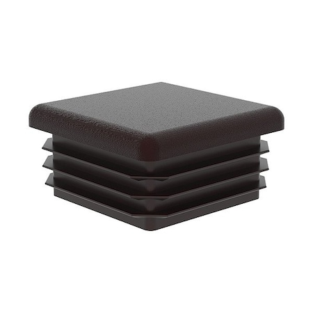 Mocap Square Insert Glide, Black, LDPE, PK16 SQ1.5CBK1-MCP