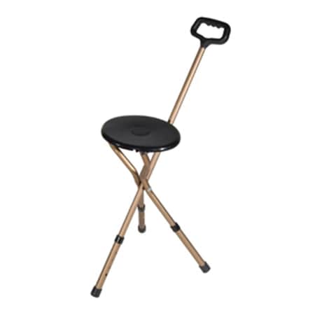 Fine-Line Folding Cane Seat Adjustable Height - Bronze FI489798