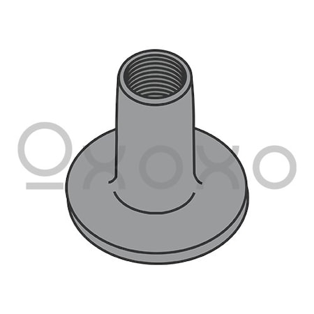 Oxoxo 8-32X1/4 WELD NUT WITH .718 ROUND BASE Steel Plain, 1000PK 398236