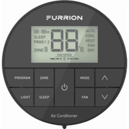 Furrion 2021130947 High Efficiency Multi Zone Wall Thermostat, Black F6N-2021130947