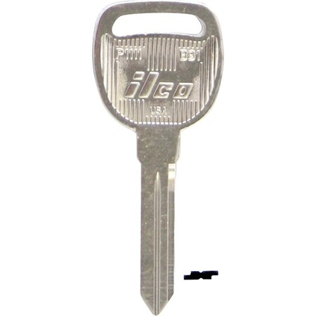 Kaba Ilco GM Nickel Plated Automotive Key, B91 / P1111, 10PK AL01650002