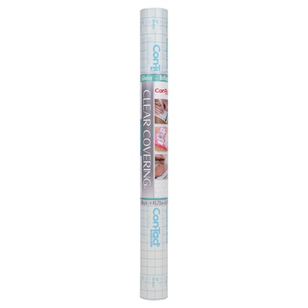 Con-Tact Brand Clear Cover Adhesive Covering, Clear, 18" x 16 ft, Glossy 16F-C9AD72-06