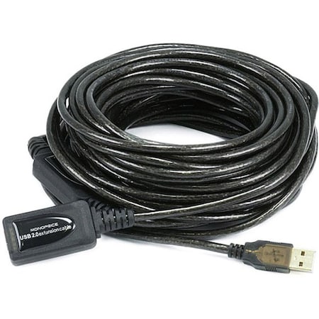 Monoprice 49ft 15M USB 2.0 A Male to A Female Active Extension / Repeater Cable 7532