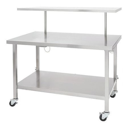 Blickman Back Table, Silver, 34 in H, 40 in W BT7230