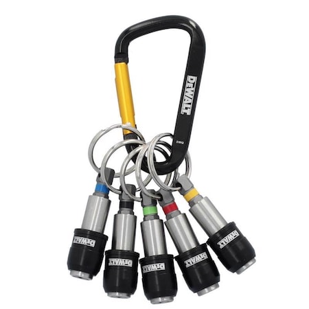 Dewalt 1 in. Hardened Alloy Steel Key Ring Quick-Change Hex Extension 1/4 in. Hex Shank 5 Piece DWAFHLDKC5