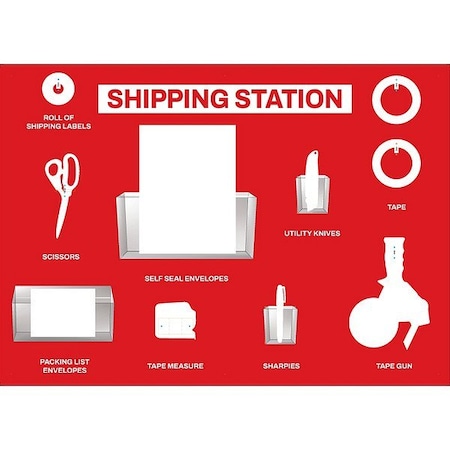 Visual Workplace Shipping Supplies Shadow Board 30-1910-3042-S32301