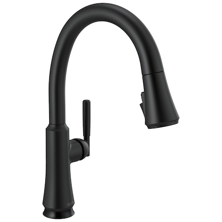 Delta Coranto Touch2O Technology Kitchen Faucet With Touchless Technology In Matte Black 9179TL-BL-DST