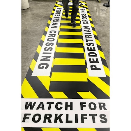 Piprd Floor Marking Crosswalk, 4ftx9ft STCW_PCWFL48x108