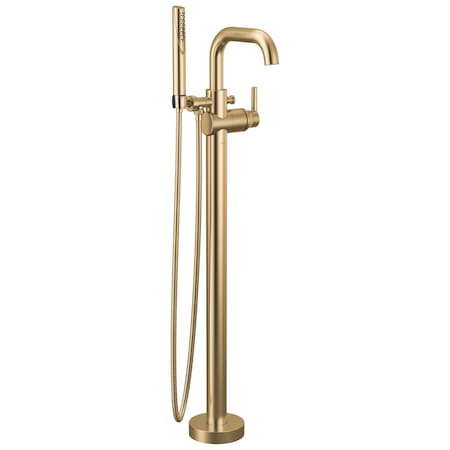 Delta Trinsic Floor Mount Tub Filler In Champagne Bronze T4754-CZFL